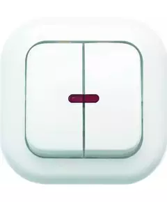 Выключатель 2-кл. СП Валентина 10А IP20 С56-175 с индикацией бел. Кунцево 7649