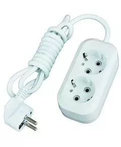 Удлинитель 2х2м с заземл. 16А IP20 Е-302 АБС-пл. ПВС 3х1 UNIVersal 9631972