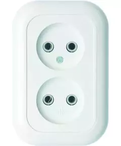 Розетка 2-м СП Валентина РС10-393 10А IP20 бел. Кунцево 5449
