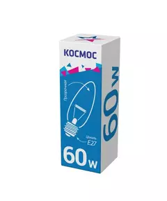 Лампа накаливания Свеча 60Вт E27 прозр. Космос LKsmSCnCL60E27v2
