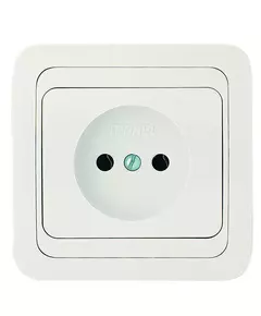 Розетка 1-м СП Mimoza 16А IP20 без заземл. керамика бел./бел. Makel 12002