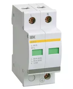 Ограничитель перенапряжения ОПС1-C 2P IEK MOP20-2-C