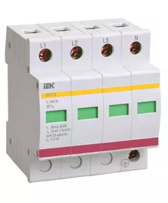 Ограничитель перенапряжения ОПС1-B 4P IEK MOP20-4-B