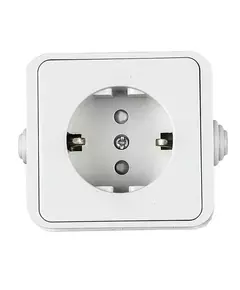 Розетка 1-м AQUA 3113 защ. шторки с заземл. п/герм. бел. ASD / IN HOME 4690612003450