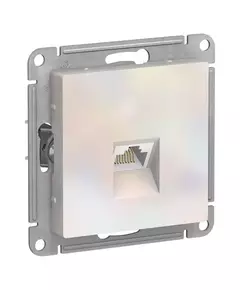 Розетка компьютерная AtlasDesign RJ45 кат.6A механизм жемчуж. SE ATN000486
