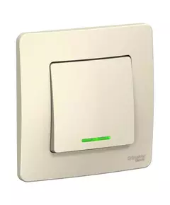 Выключатель 1-кл. СП Blanca 10А IP20 (сх. 1) 250В с подсветкой молочн. SE BLNVS010112