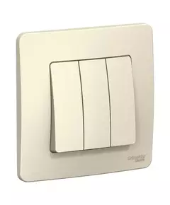 Выключатель 3-кл. СП Blanca 10А IP20 (сх. 1+1+1) 250В молочн. SE BLNVS100502