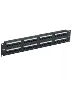 Патч-панель 2U кат.5E UTP 48 портов Dual IDC слайд лейбл ITK PP48-2UC5EU-D05L