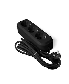 Удлинитель 3х3м с заземл. 10А IP20 У10-554 ПВС 3х0.75 черн. UNIVersal 1982