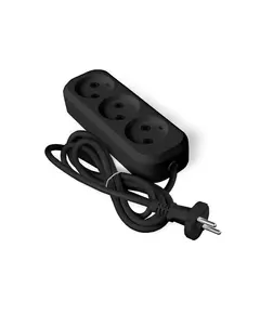 Удлинитель 3х2м без заземл. 6А IP20 У6-639М ПВС 2х0.75 черн. UNIVersal 2004