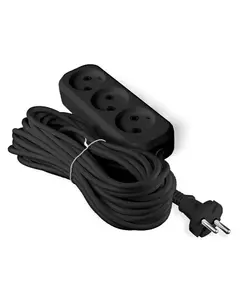 Удлинитель 3х5м без заземл. 6А IP20 У6-639М ПВС 2х0.75 черн. UNIVersal 2006
