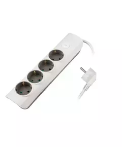 Удлинитель 4х3м с заземл. с выкл. бел. ET-04-300W (4х3.0) JAZZway 5051812