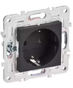 Розетка SKANDY 16А с заземл. без защ. шторок SK-R05G графит IEK SK-R11-16-K53