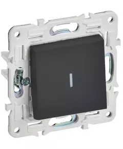 Выключатель 1-кл. SKANDY 10А SK-V07G с индикацией графит IEK SK-V10-1-10-K53