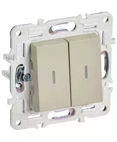 Выключатель 2-кл. SKANDY 10А SK-V09B с индикацией беж. IEK SK-V20-1-10-K10