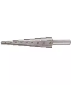 Сверло ступенчатое HSS (Р6М5) по металлу 9 ступеней 4-12мм FIT 36394