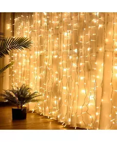 Гирлянда светодиодная "Дождь/Занавес" 3х3м 400LED тепл. бел. IP20 220В 8 режимов Эра Б0051873