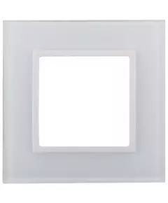 Рамка 1-м 14-5101-01 стекло Elegance бел.+бел. Эра Б0059166