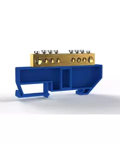 Шина нулевая на DIN-изоляторе 8х12мм 8 отвер. латунь TOKOV ELECTRIC TKE-BCB-812-8-DIN/N