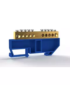 Шина нулевая на DIN-изоляторе 8х12мм 10 отвер. латунь TOKOV ELECTRIC TKE-BCB-812-10-DIN/N
