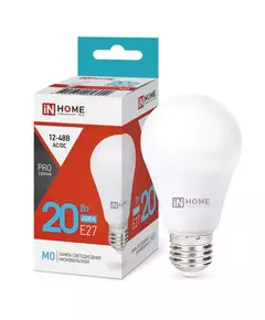 Лампа светодиодная низковольтная LED-MO-PRO 20Вт 12-48В E27 6500К 1650лм IN HOME 4690612056029
