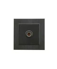 Розетка TV проходная Karea LINE STAR чер. Makel 86054007