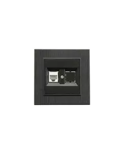 Розетка компьютерная CAT 5+гнездо Karea LINE STAR чер. Makel 86054035