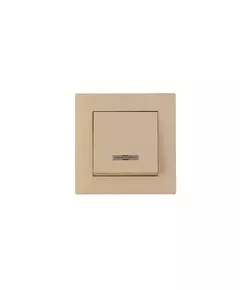 Выключатель 1-клав. с подсветкой Karea RIZZ крем Makel 88010021