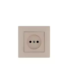 Розетка 1-м Karea RIZZ без заземл. крем Makel 88010022