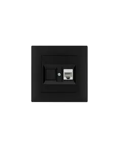 Розетка компьютерная CAT 5+гнездо Karea RIZZ STAR чер. Makel 88054035