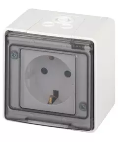 Розетка Эксперт 11-2502-01 2P+E IP55 шторки 16А-250В ОУ бел. Эра Б0063280