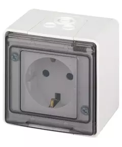 Розетка Эксперт 11-2501-01 2P+E IP55 16А-250В ОУ бел. Эра Б0063294