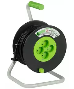 Удлинитель на пластик. катушке 4х50м без заземл. KAT-2x1.5-50m Greenline ПВС 2х1.5 Эра Б0065097