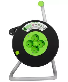 Удлинитель на пластик. катушке 4х50м с заземл. KAT-3x1.5-50m Greenline ПВС 3х1.5 Эра Б0065107