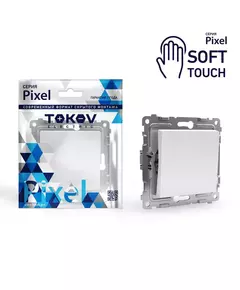 Переключатель проходной 1-кл. СП Pixel 10А IP20 механизм айс TOKOV ELECTRIC TKE-PX-P1-C34