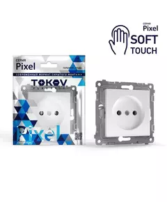 Розетка 1-м СП Pixel 16А IP20 без заземл. механизм айс TOKOV ELECTRIC TKE-PX-R1-C34