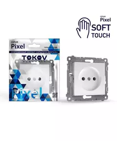 Розетка 1-м СП Pixel 16А IP20 без заземл. защ. шторки механизм айс TOKOV ELECTRIC TKE-PX-R1SF-C34