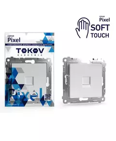 Розетка компьютерная 1-м СП Pixel RJ45 кат.5E механизм айс TOKOV ELECTRIC TKE-PX-RC1-C34