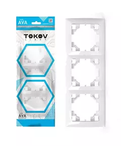 Рамка 3-м AVA бел. TOKOV LIGHT TKL-AV-RM3-C01