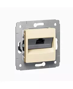 Розетка компьютерная 1-м СП Cariva RJ45 кат.6 UTP механизм сл. кость Leg 773741
