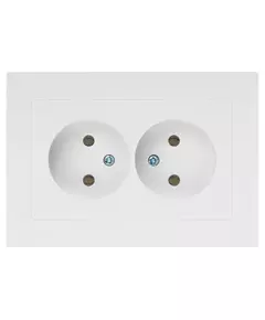 Розетка 2-м СП Accent 6-204-01 16А IP20 250В 2P AL/CU бел. Intro Б0063447