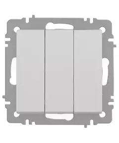 Выключатель 3-кл. СП Accent 6-106-01 10А IP20 250В AL/CU бел. Intro Б0063531