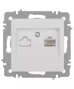 Розетка компьютерная 1-м СП Accent 6-303-01 RJ45 IP20 бел. Intro Б0063624