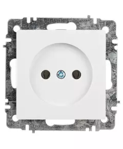 Розетка 1-м СП Accent 6-201-01 16А IP20 250В 2Р AL/CU бел. Intro Б0063653