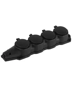 Колодка 4-м с заземл. 16A IP44 KX-4e-B-IP44 каучук. черн. Эра Б0068394