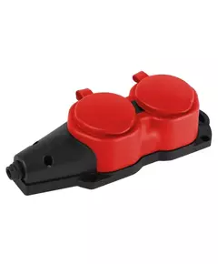 Колодка 2-м с заземл. 16A IP44 KX-2e-RED-IP44 каучук. красн. Эра Б0068443