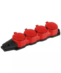 Колодка 4-м с заземл. 16A IP44 KX-4e-RED-IP44 каучук. красн. Эра Б0068456