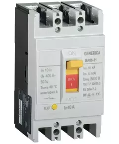 Выключатель автоматический 3п 40А 18кА ВА66-31 GENERICA SAV10-3-0040-G