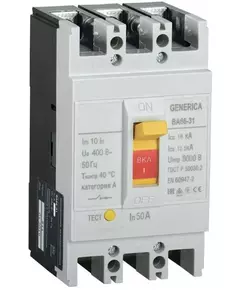 Выключатель автоматический 3п 50А 18кА ВА66-31 GENERICA SAV10-3-0050-G