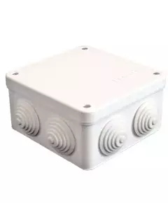 Коробка распределительная ОП 105х105х56мм IP54 7 выходов 4 гермоввода крышка на винтах бел. Epplast 110041
